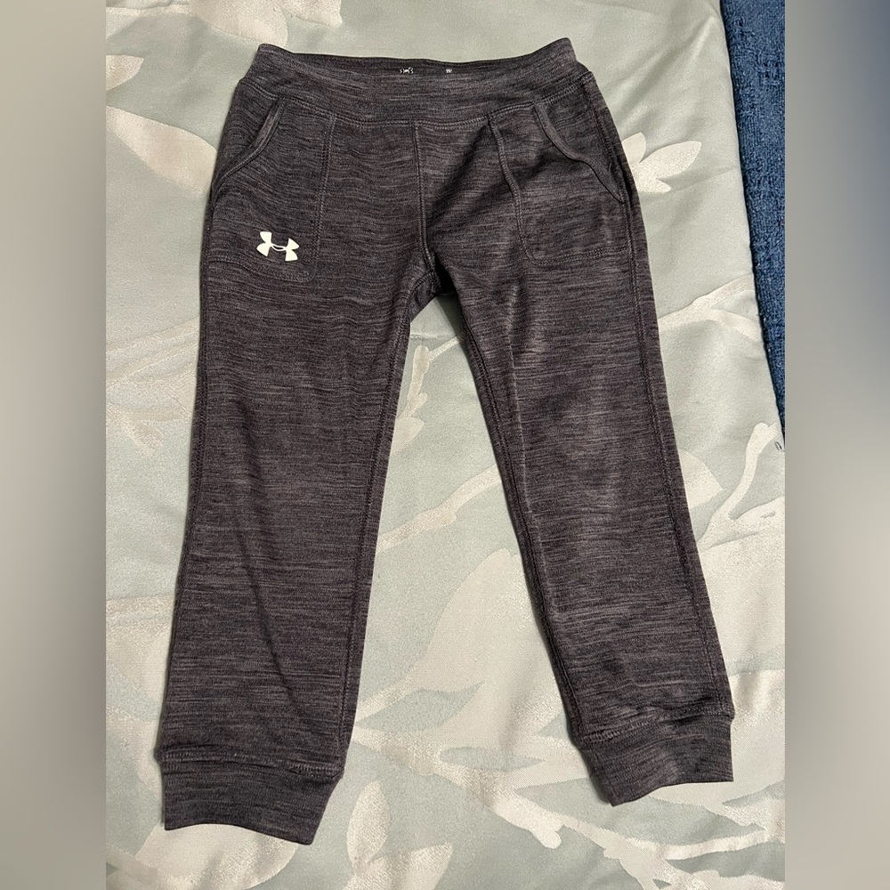 Under Armour toddler Kids 3T Charcoal grey Sweatpants joggers